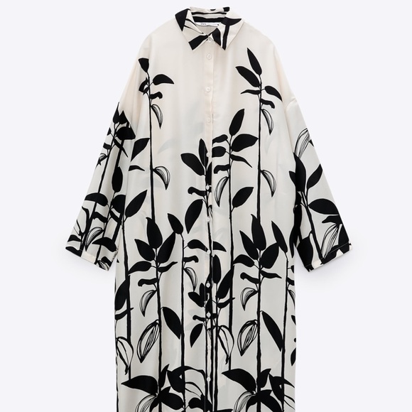 𝗡𝗪𝗧 𝗭𝗮𝗿𝗮 • Printed Oversized Dress - Picture 14 of 17